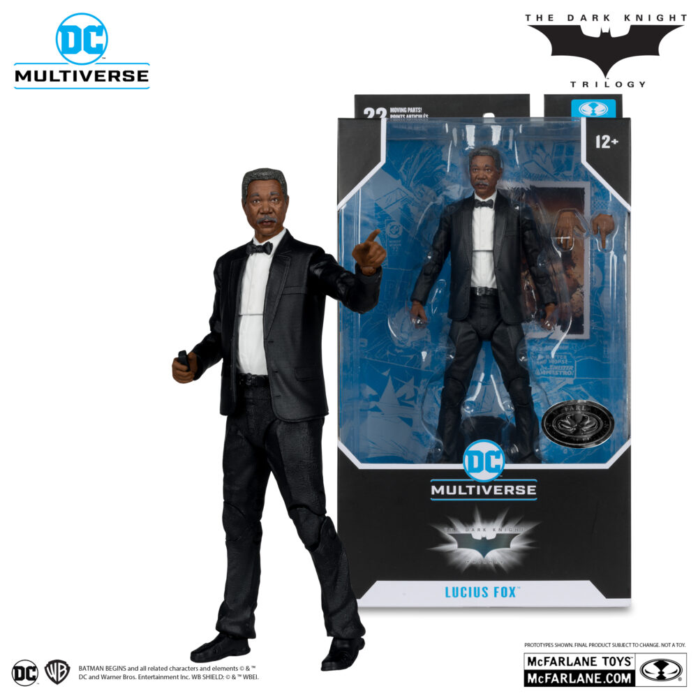 Figura de acción articulada del personaje LUCIUS FOX DC MULTIVERSE PLATINUM EDITION (BATMAN BEGINS) de MCFARLANE TOYS