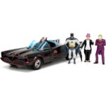 BATMOBILE 1966 CLASSIC TV & SET 4 FIGURAS 1/24