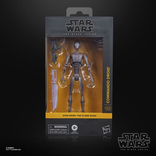 Figura de acción articulada de 16 cm del personaje COMMANDO DROID BLACK SERIES STAR WARS de HASBRO