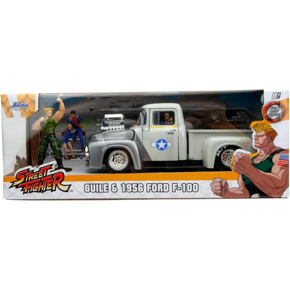 GUILE & 1956 FORD PICKUP SET 1/24 SCALE STREET FIGHTER II