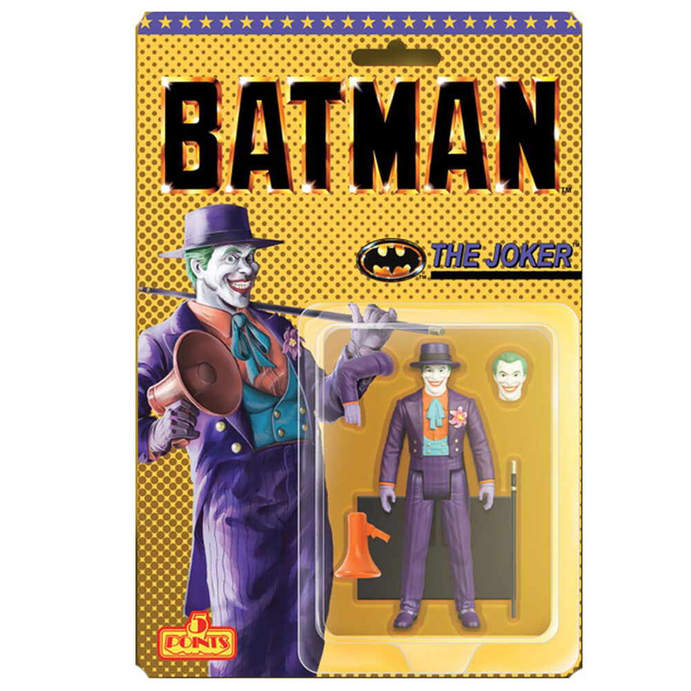 Figura de acción articulada de 13 cm del personaje JOKER, UNIVERSO BATMAN 1989 de MEZCO TOYS