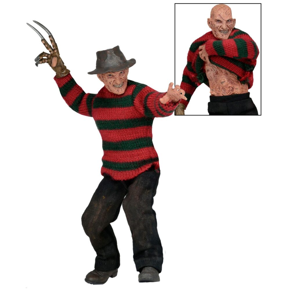 Figura de acción articulada de 17 cm del personaje FREDDY KRUEGER CLOTHED. PESADILLA EN ELM STREET 3 de NECA