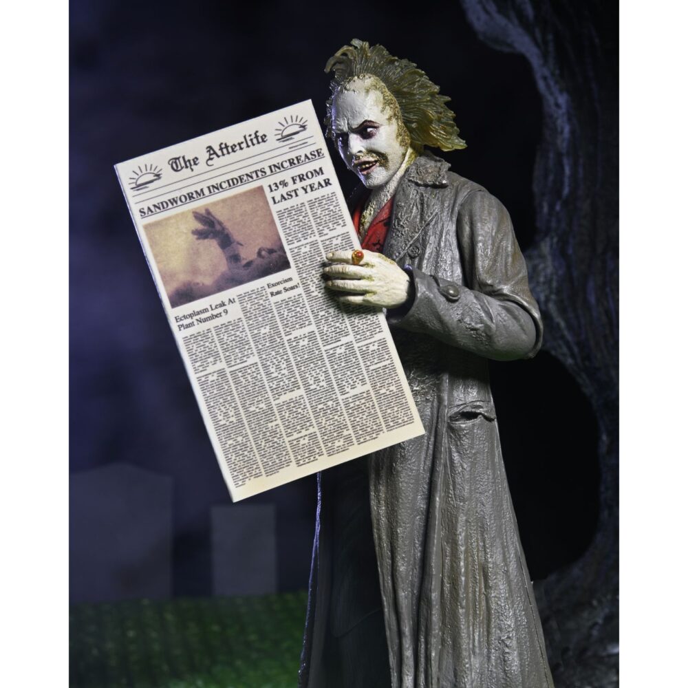 Figura de acción articulada de 16 cm del personaje ULTIMATE BEETLEJUICE THE BIO-EXORCIST TOUR GUIDE de NECA