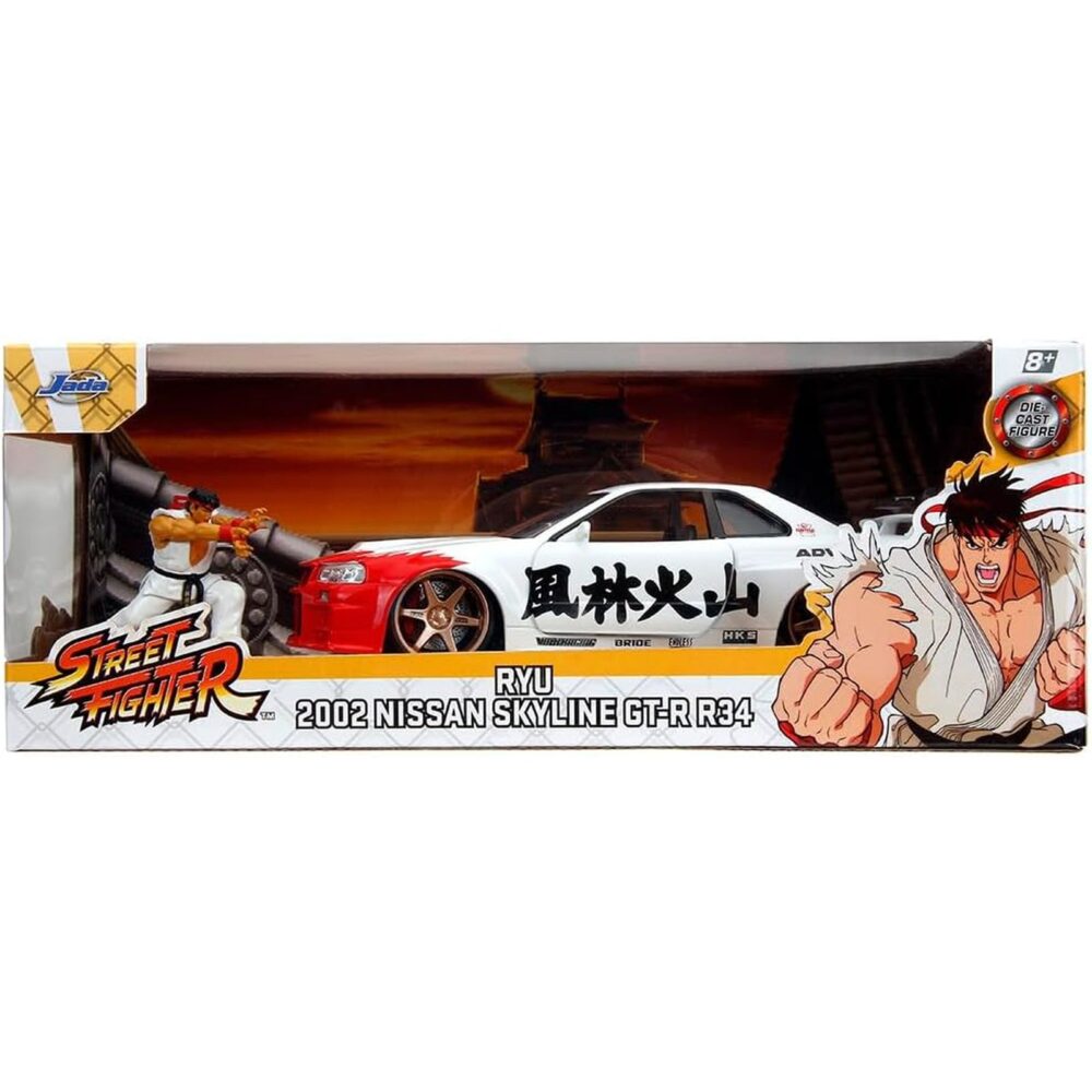 RYU & NISSAN SKYLINE GT-R SET 1/24 SCALE STREET FIGHTER II