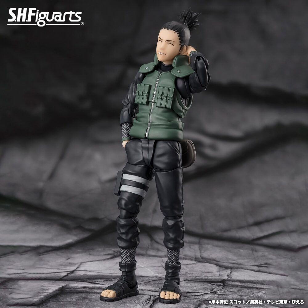 Figura de acción articulada de 15 cm del personaje SHIKAMARU NARA BRILLIANT STRATEGIST NARUTO SHIPPUDEN SH FIGUARTS de TAMASHII NATIONS