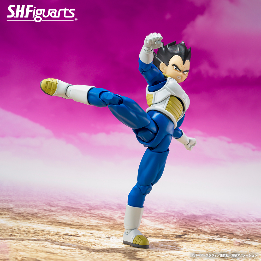 Figura de acción articulada de 15 cm del personaje VEGETA DRAGON BALL DAIMA SH FIGUARTSde TAMASHII NATIONS