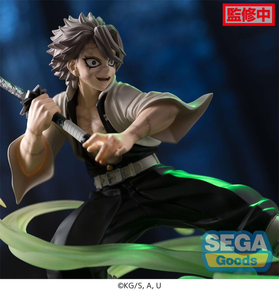 SANEMI SHINAZUGAWA HASHIRA TRAINING XROSS LINK ANIME ESTATUA. Estatua PVC de 12 cm de la serie Kimetsu no Yaiba.