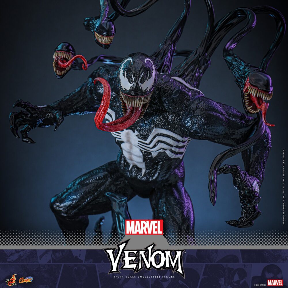 Figura de acción articulada de 39 cm del personaje VENOM MARVEL COMIC MASTERPIECE 1/6 HOT TOYS de HASBRO