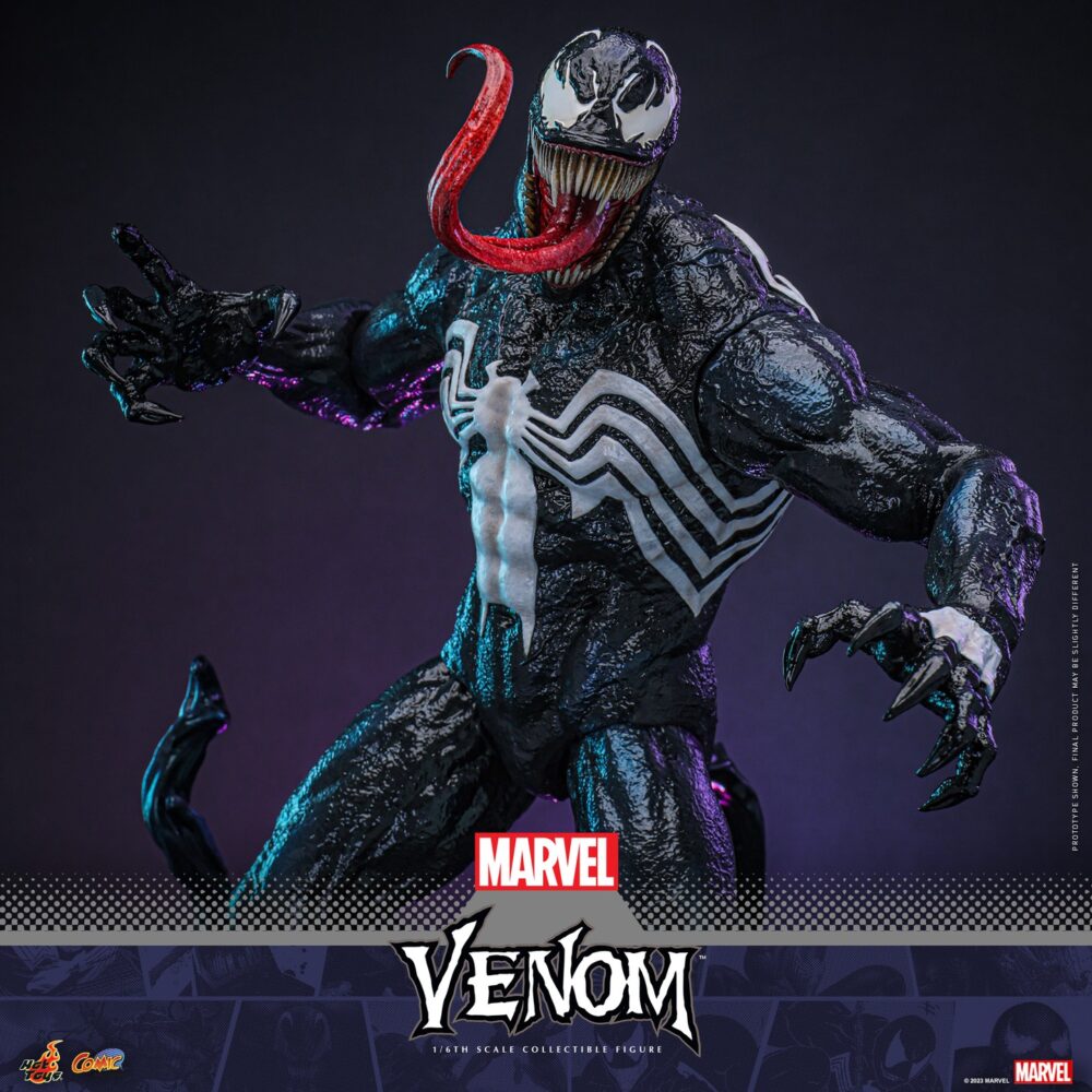 Figura de acción articulada de 39 cm del personaje VENOM MARVEL COMIC MASTERPIECE 1/6 HOT TOYS de HASBRO