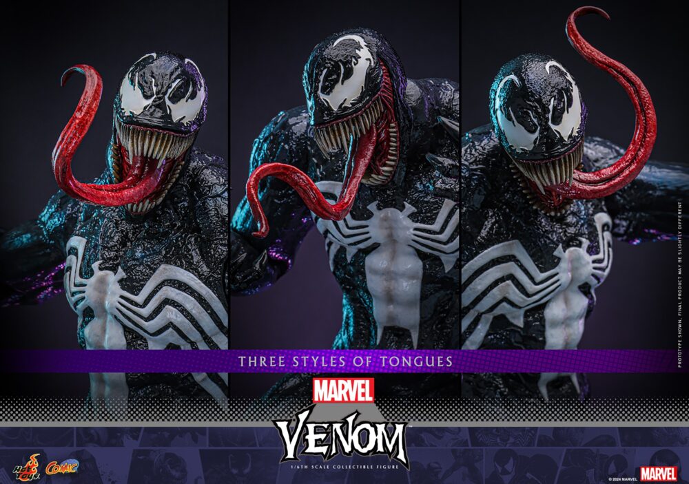 Figura de acción articulada de 39 cm del personaje VENOM MARVEL COMIC MASTERPIECE 1/6 HOT TOYS de HASBRO