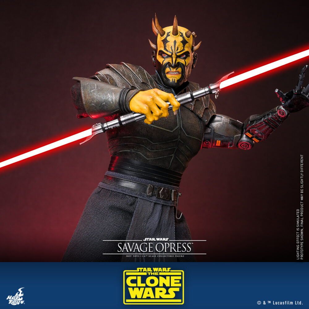 Figura de acción articulada de 30 cm del personaje SAVAGE OPRESS STAR WARS HOT TOYS 1/6 de HOT TOYS