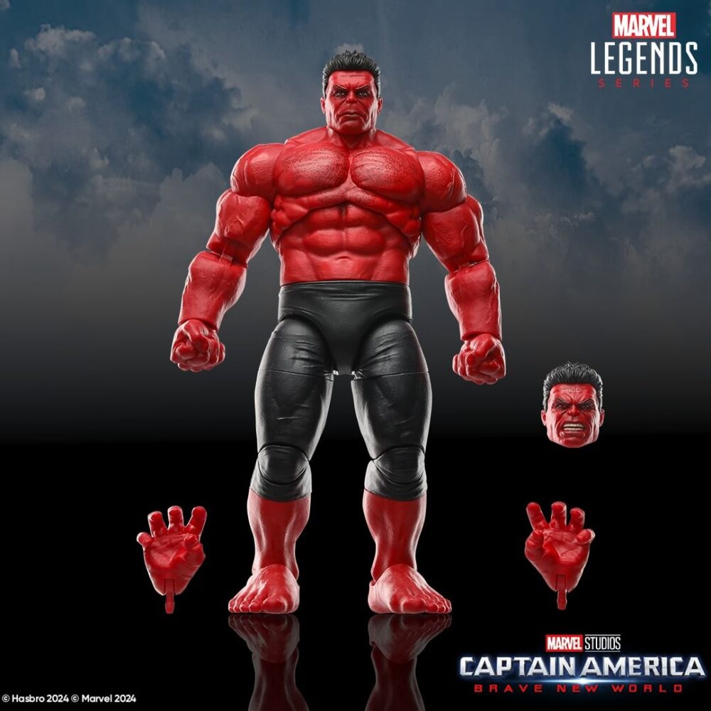 Figura de acción articulada de 20 cm del personaje RED HULK (CAPTAIN AMERICA) MARVEL LEGENDS SERIES de HASBRO