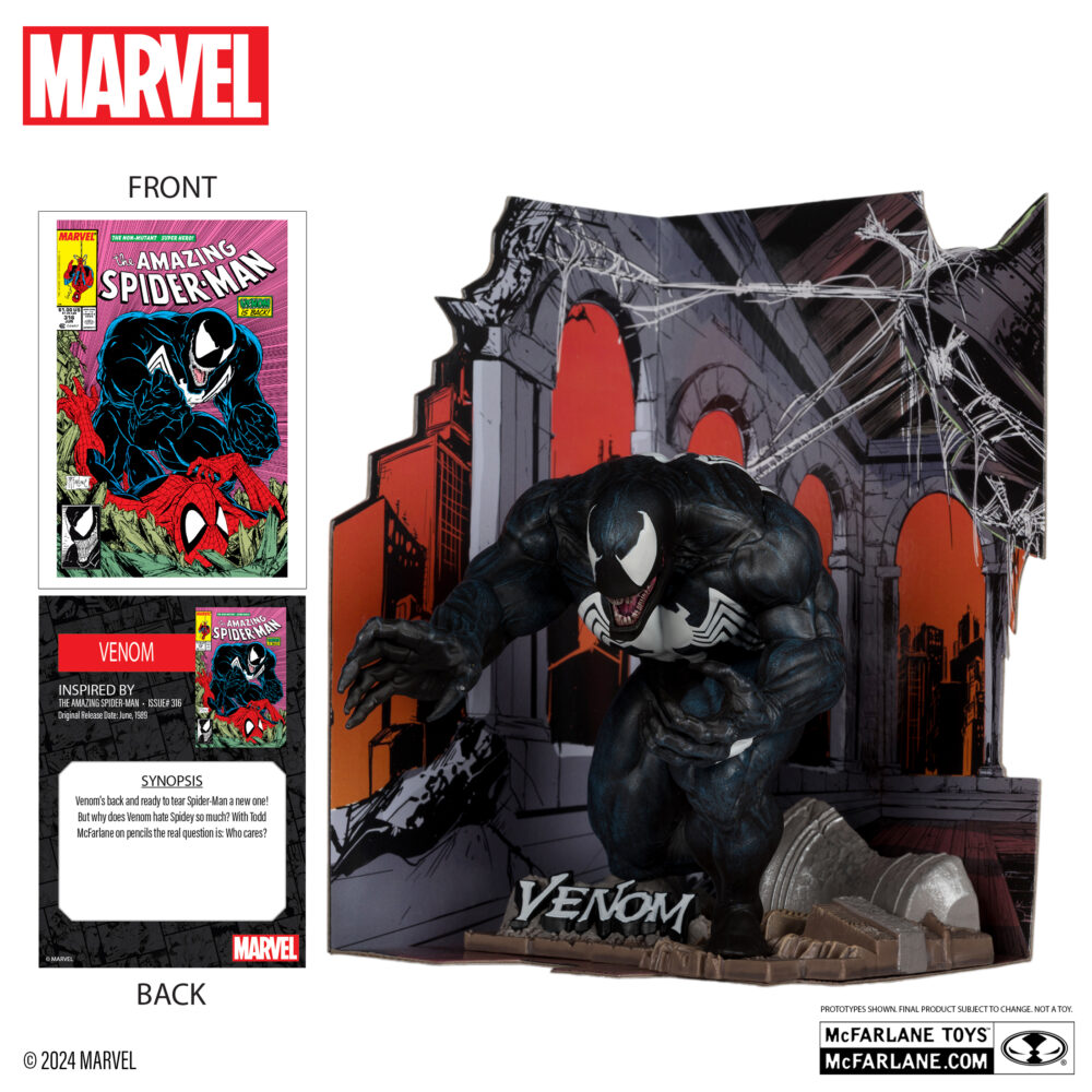 Estatua de PVC escala 1/10 del personaje ESTATUA VENOM 1/10 (THE AMAZING SPIDER-MAN Nº 316) de la marca MCFARALNE TOYS