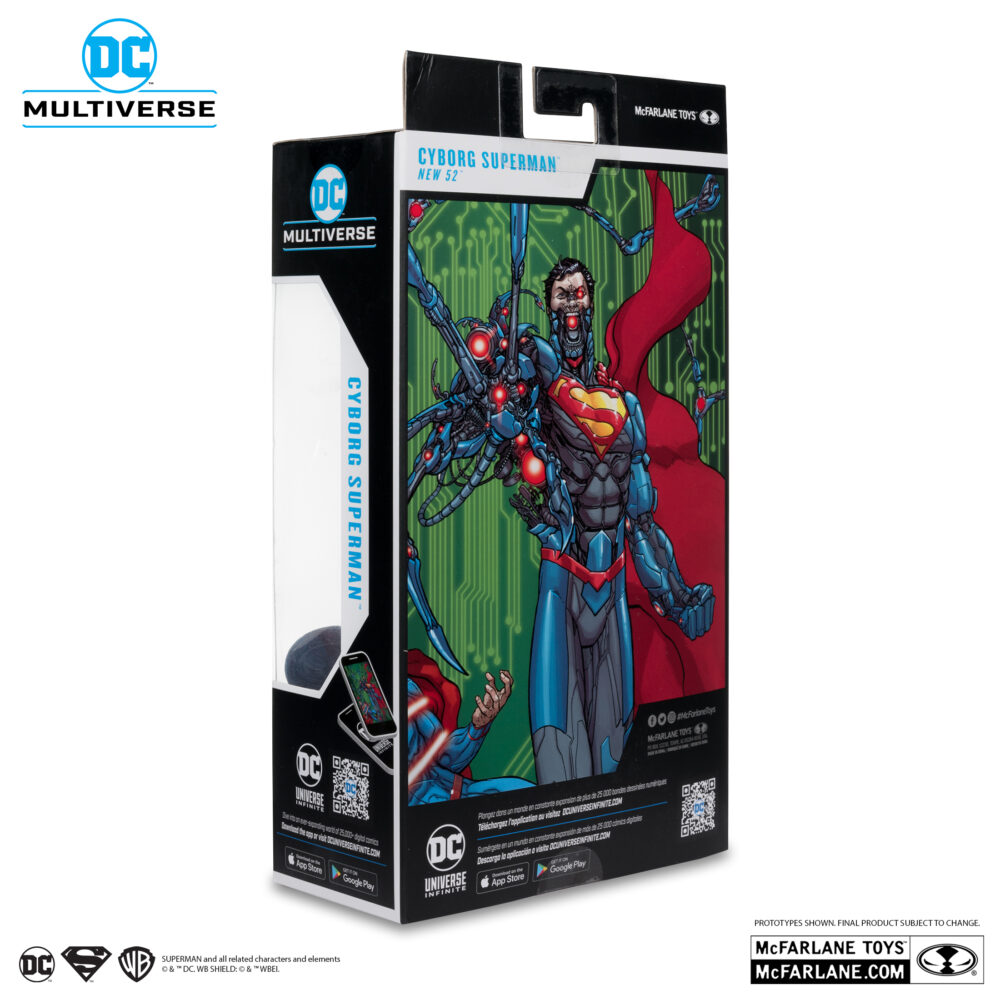 Figura de acción articulada de 16 cm del personaje CYBORG SUPERMAN (DC NEW 52) PLATINUM EDITION DC MULTIVERSE de MCFARLANE TOYS