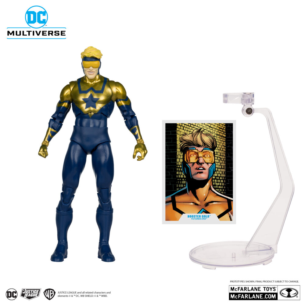 Figura de acción articulada de 16 cm del personaje BOOSTER GOLD (FUTURES END) DC MULTIVERSE de MCFARLANE TOYS