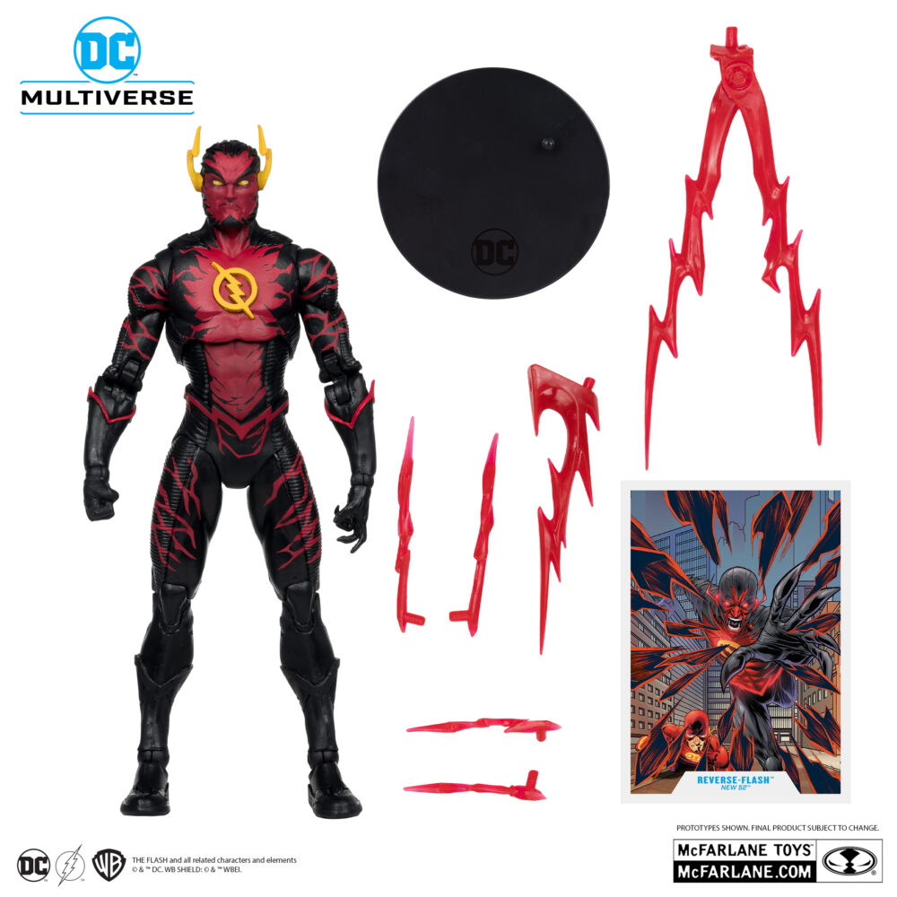 Figura de acción articulada de 16 cm del pesonaje REVERSE-FLASH PLATINUM EDITION DC MULTIVERSE de MCFARLANE TOYS