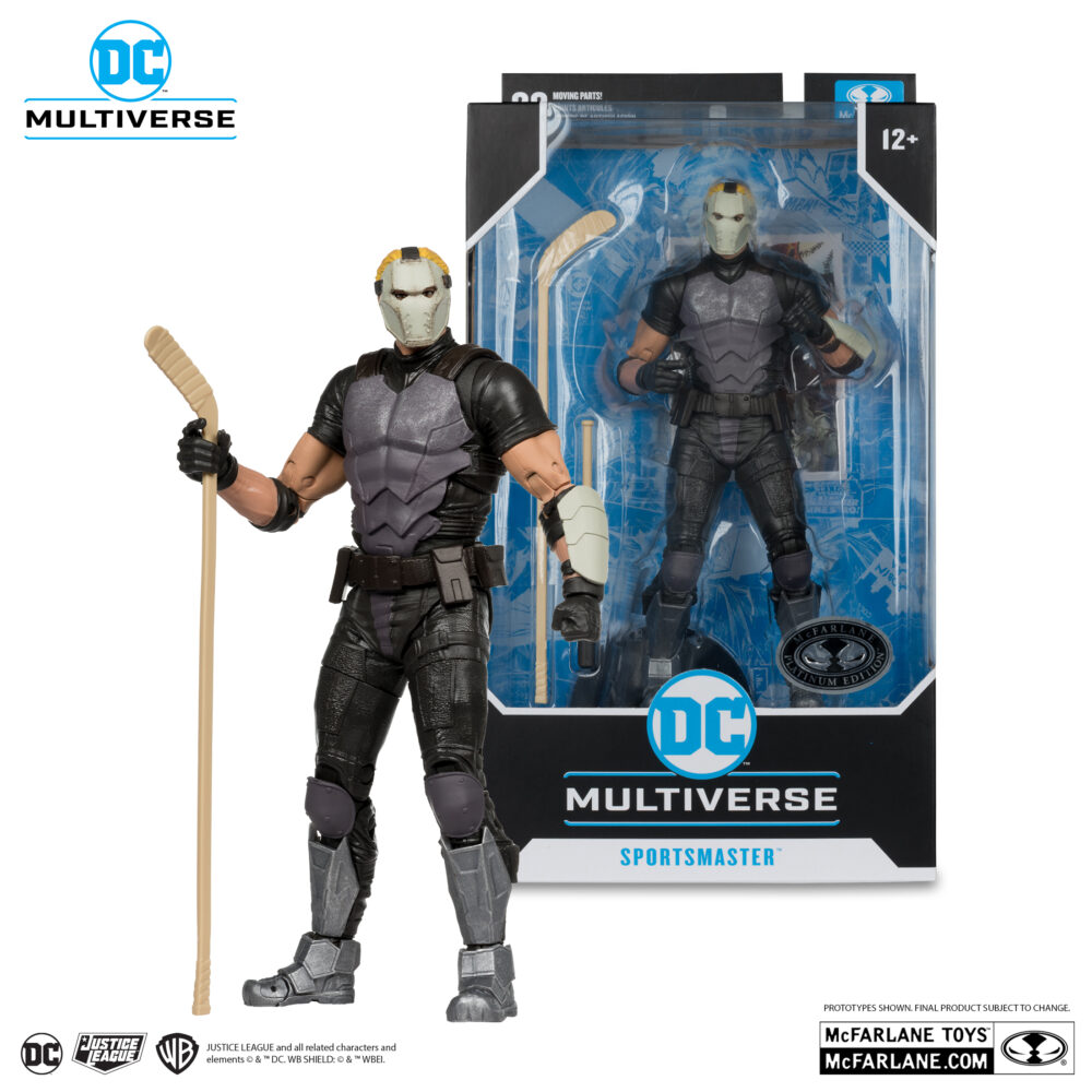 Figura de acción articulada de 16 cm del personaje SPORTSMASTER PLATINUM EDITION DC MULTIVERSE de MCFARLANE TOYS