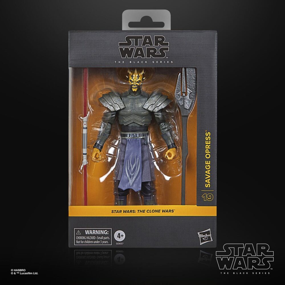 Figura de acción articulada de 16 cm del personaje SAVAGE OPRESS BLACK SERIES STAR WARS THE CLONE WARS de HASBRO