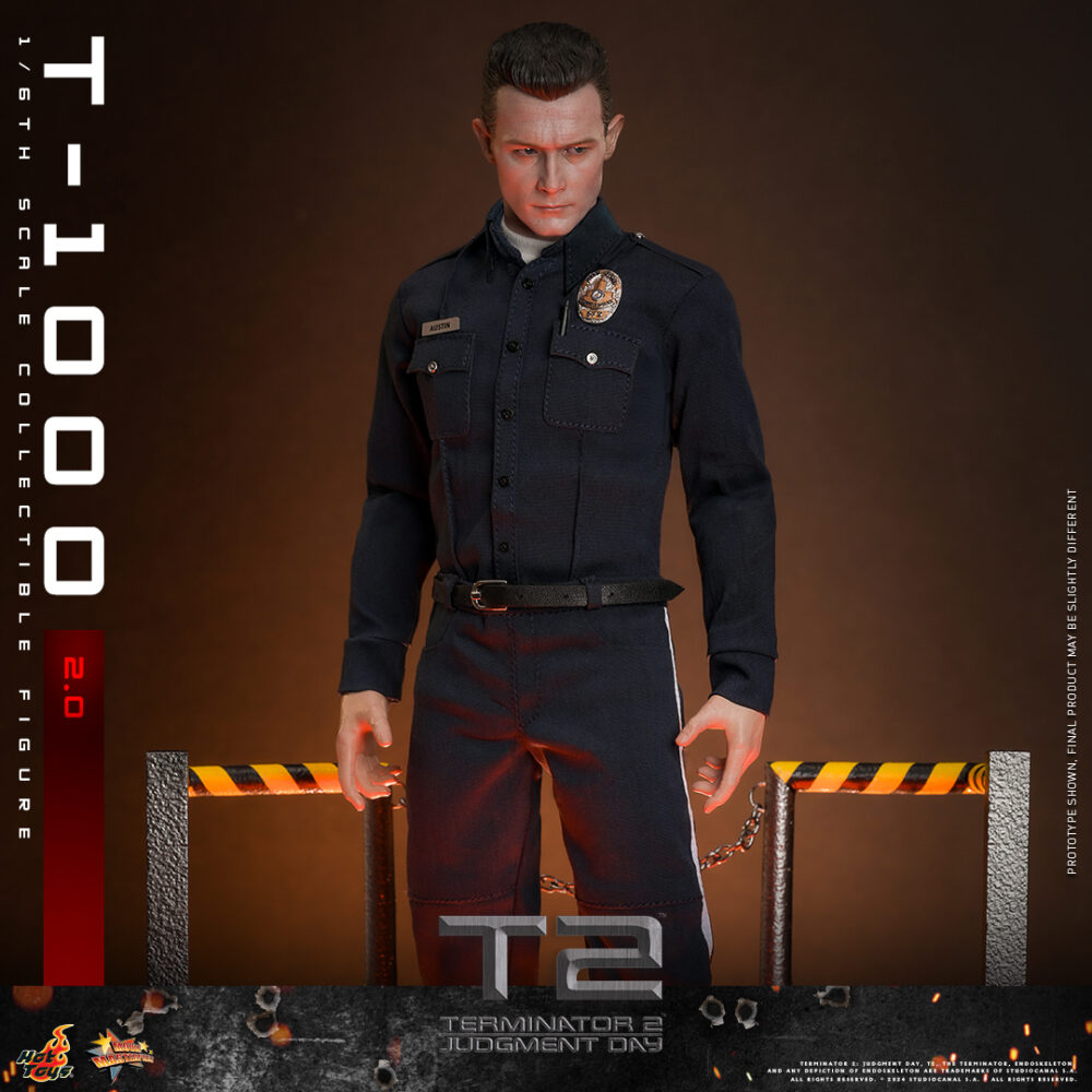 Figura de acción articulada de 30 cm del personaje T-1000 2.0 TERMINATOR 2 MOVIE HOT TOYS 1/6 de HOT TOYS