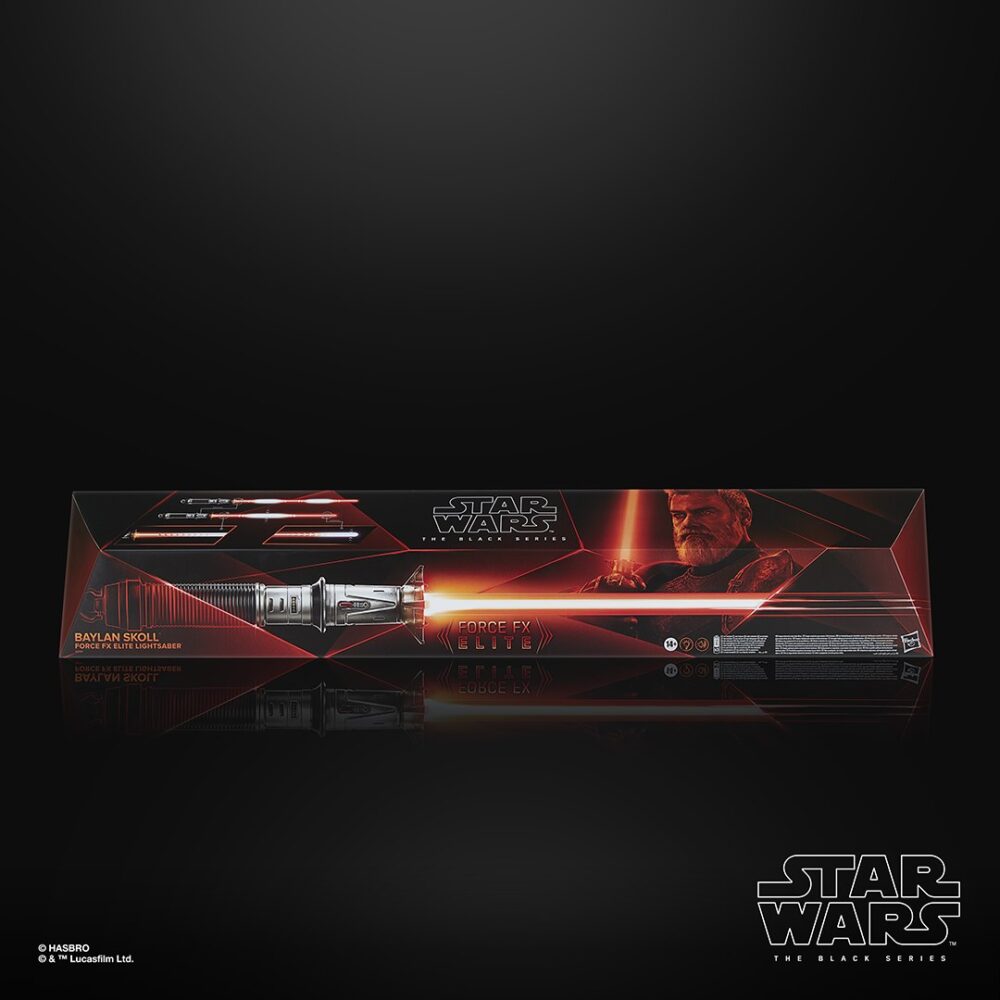 Réplica escala 1:1 del LIGHTSABER BAYLAN SKOLL FX ELITE STAR WARS BLACK SERIES del fabricante HASBRO