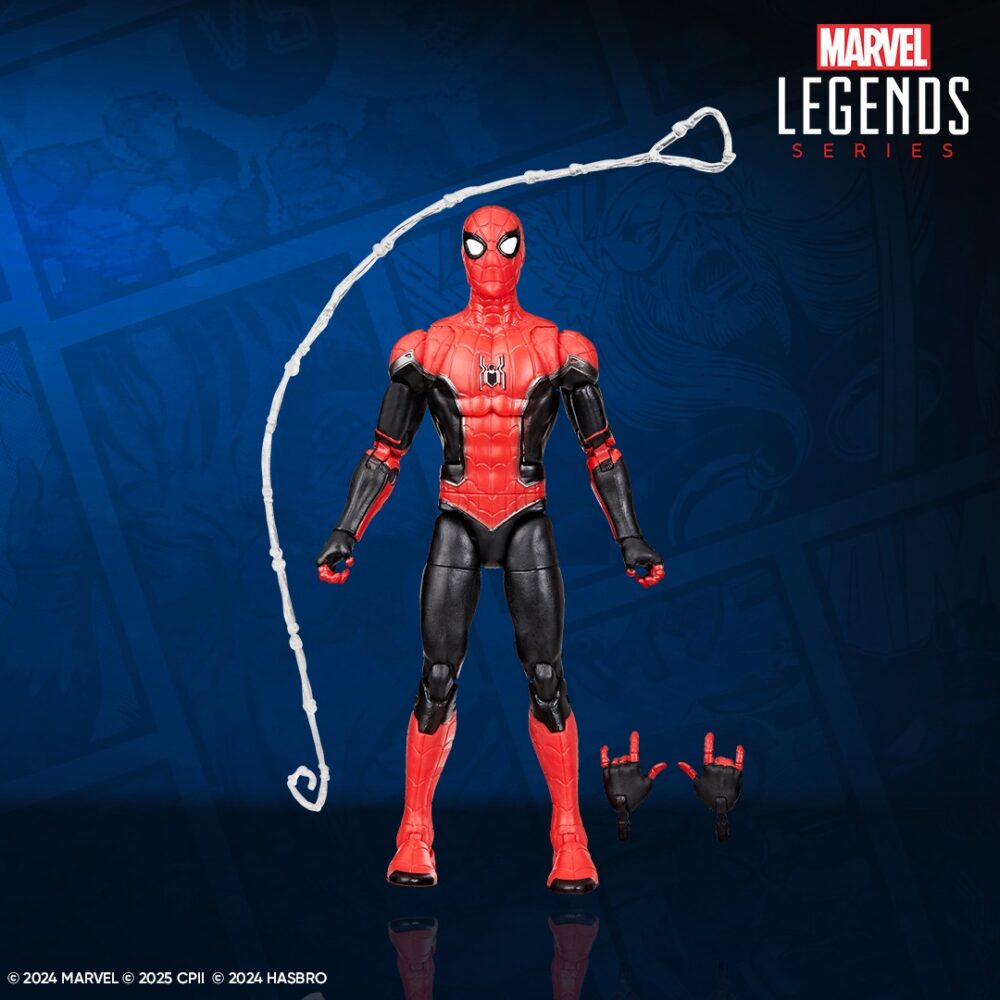 Figura de acción articulada de 16 cm del personaje SPIDER-MAN UPGRADED SUIT MARVEL LEGENDS de HASBRO