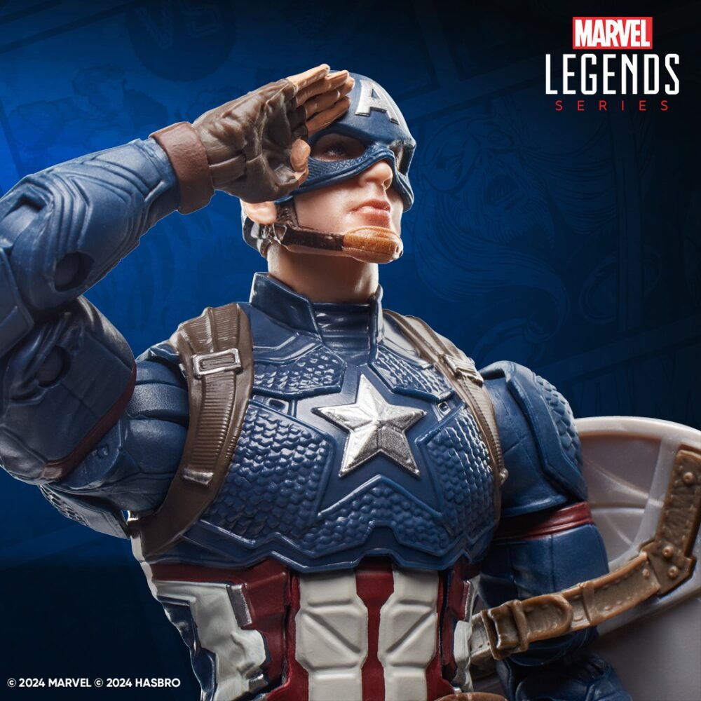 Figura de acción articulada del personaje CAPITÁN AMÉRICA ENDGAME MARVEL LEGENDS de HASBRO