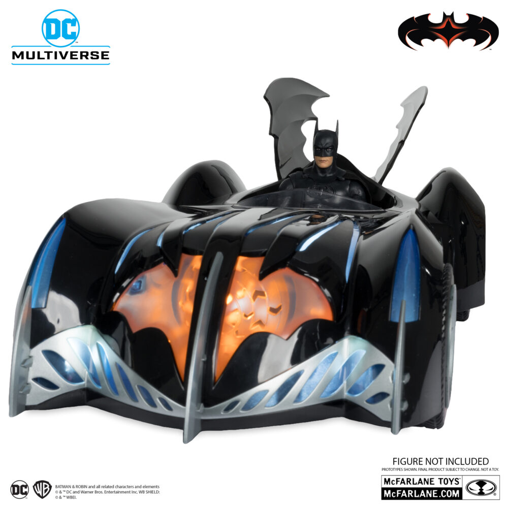 Vehículo de acción de 50 cm de BATMOBILE BATMAN & ROBIN DC MULTIVERSE de la marca Mcfarlane toys