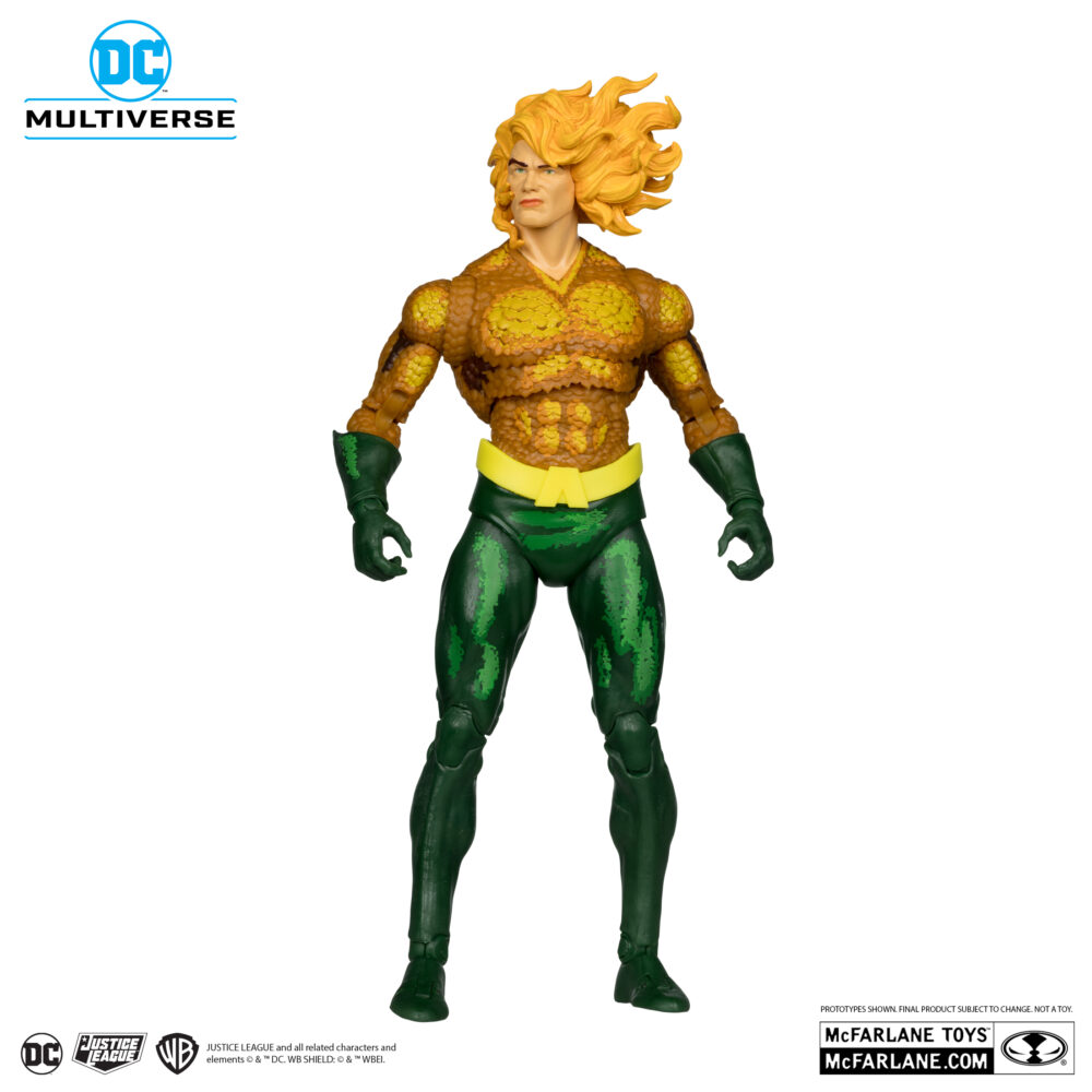 Figura de acción articualda de 17 cm delpersonaje AQUAMAN JUSTICE LEAGUE TASK FORCE DC MULTIVERSE de MARCFARLANE TOYS