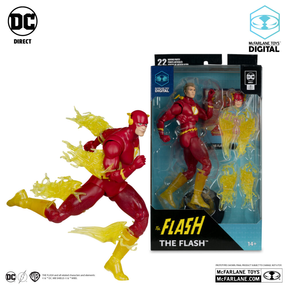 Figura de acción articulada de 16 cm del personaje THE FLASH SPEED FORCE PLATINUM EDITION DIGITAL COLLECTIBLE de MCFARLANE TOYS