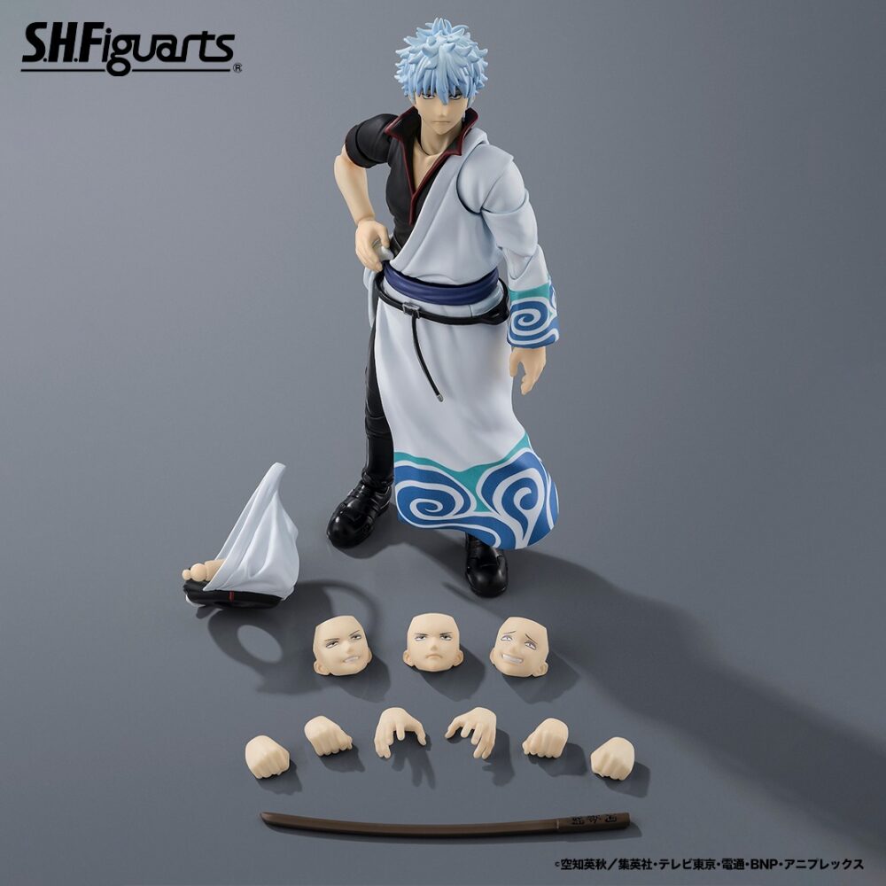 Figura de acción articulada de 16 cm del personaje SAKATA GINTOKI GINTAMA SH FIGUARTS de Tamashii Nations