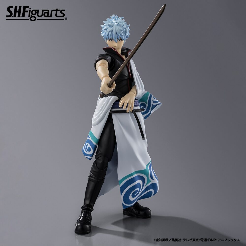 Figura de acción articulada de 16 cm del personaje SAKATA GINTOKI GINTAMA SH FIGUARTS de Tamashii Nations