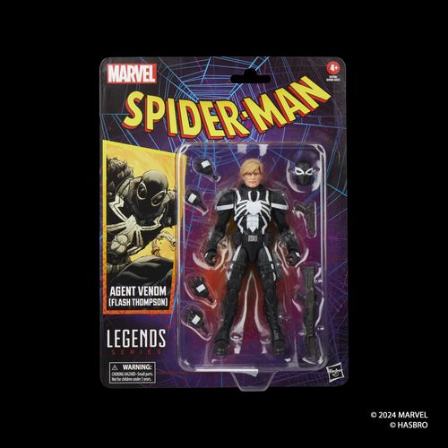 Figura de acción articulada de 16 cm del personaje AGENTE VENOM FLASH THOMPSON MARVEL LEGENDS SERIES de HASBRO