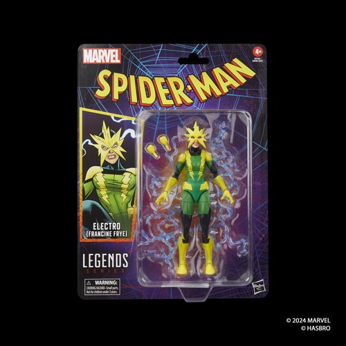 Figura de acción articulada de 16 cm del personaje ELECTRO FRANCINE FRYE MARVEL LEGENDS SERIES de HASBRO