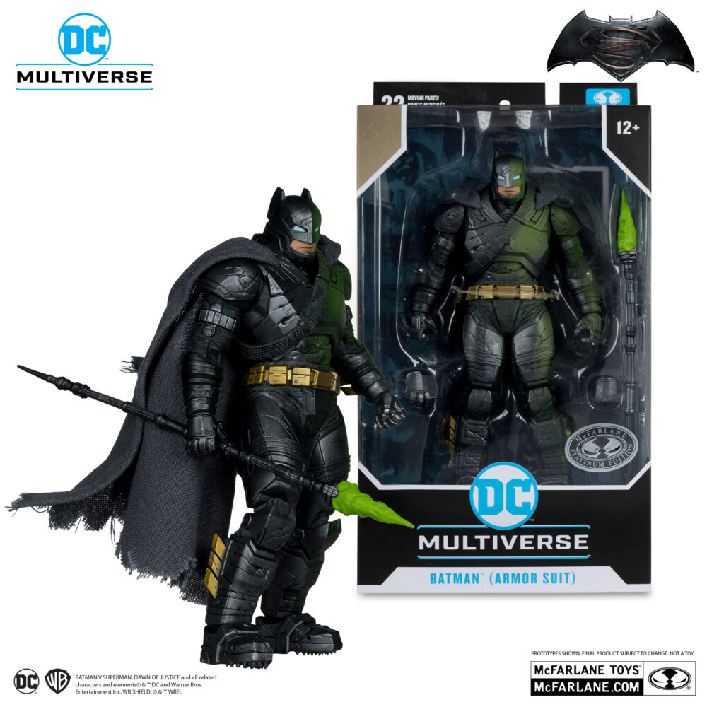 Figura de acción articulada del personaje BATMAN ARMORED PLATINUM EDITION (BATMAN VS SUPERMAN) de MCFARLANE TOYS