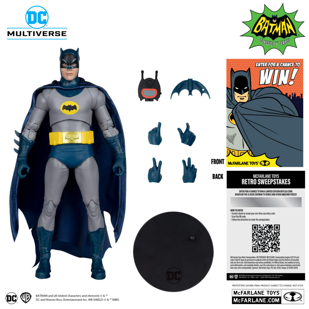 Figura de acción articulada de 16 cm del personaje BATMAN CLASSIC TV SERIES DC MULTIVERSE de MCFARLANE TOYS