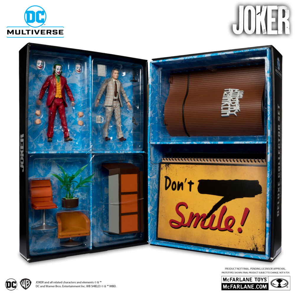 PACK DE VARIAS FIGURAS CON UN SET Y VARIOS ACCESORIOS DE JOKER DELUXE COLLECTOR SET DE MCFARLANE TOYS