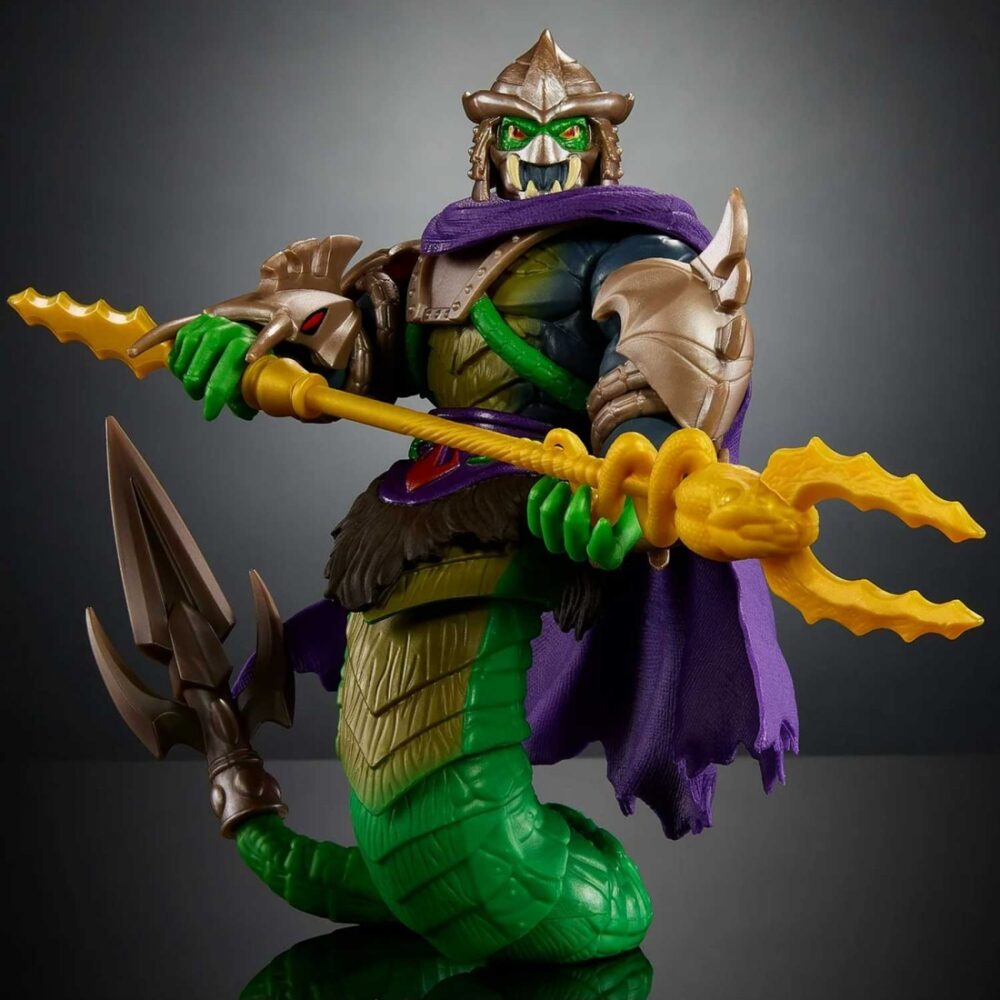 Figura de acción articulada de 16 cm del personaje SUPER SHREDDER DELUXE MOTU x TMNT TURTLES OF GRAYSKULL MASTERS DEL UNIVERSO de MATTEL