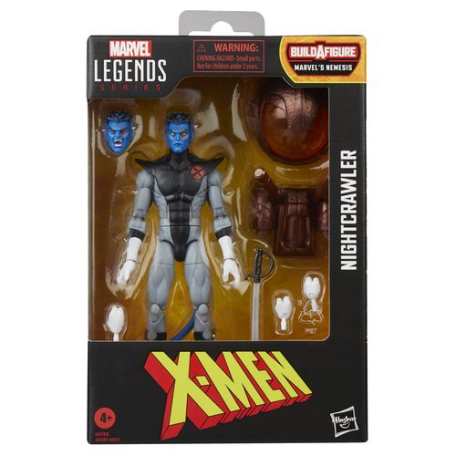 Figura de acción articulada de 16 cm del personaje NIGHTCRAWLER BAF NEMESIS X-FORCE MARVEL LEGENDS de HASBRO