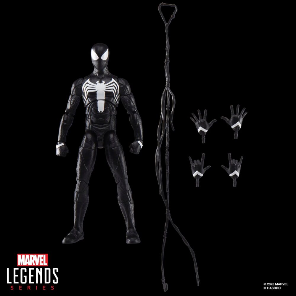 Figura de acción articulada de 16 cm del personaje PETER PARKER BLACK SUITE GAMERVERSE MARVEL LEGENDS de HASBRO