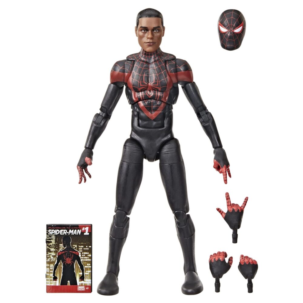 Figura de acción articulada de 16 cm del personaje ULTIMATE MILES MORALES MARVEL LEGENDS SERIES de HASBRO