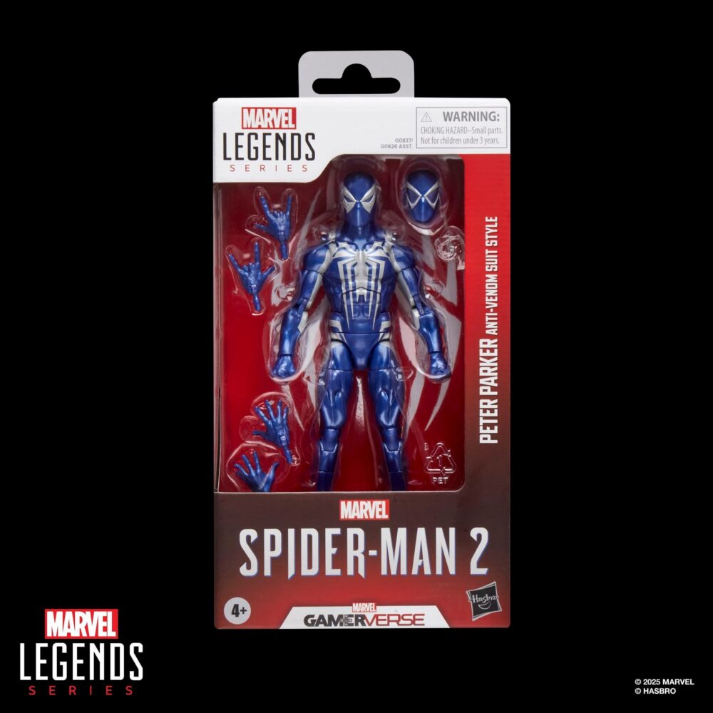 Figura de acción articulada de 16 cm del personaje PETER PARKER ANTI-VENOM GAMERVERSE MARVEL LEGENDS de HASBRO