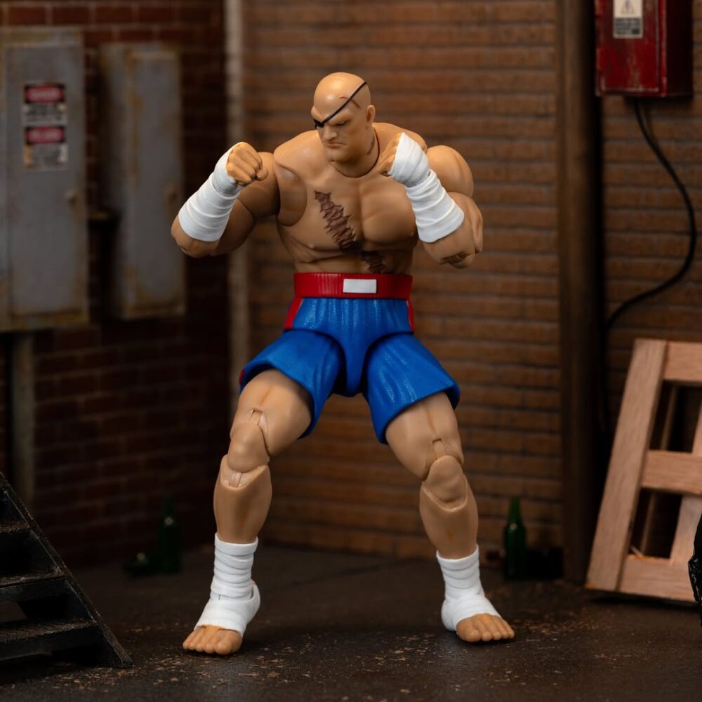 Figura de acción articulada de 16 cm del personaje SAGAT ULTRA STREET FIGHTER II: THE FINAL CHALLENGERS de JADA TOYS