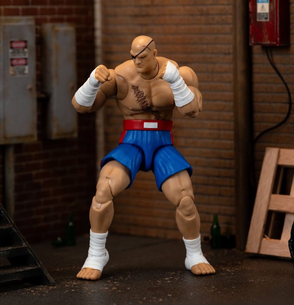 Figura de acción articulada de 16 cm del personaje SAGAT ULTRA STREET FIGHTER II: THE FINAL CHALLENGERS de JADA TOYS