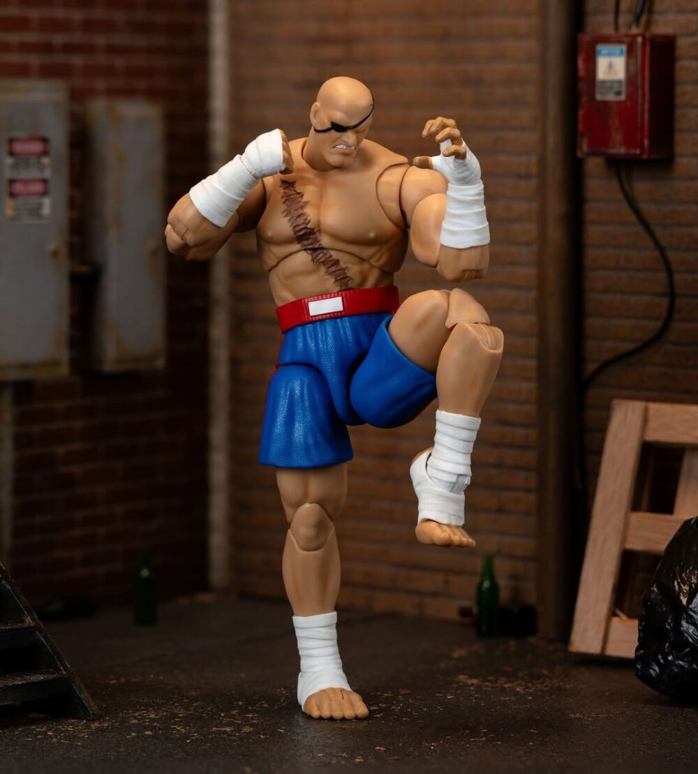 Figura de acción articulada de 16 cm del personaje SAGAT ULTRA STREET FIGHTER II: THE FINAL CHALLENGERS de JADA TOYS