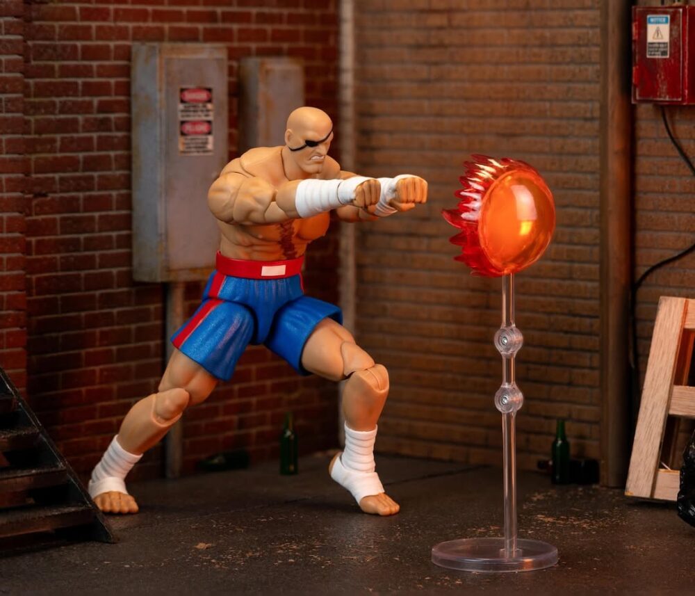 Figura de acción articulada de 16 cm del personaje SAGAT ULTRA STREET FIGHTER II: THE FINAL CHALLENGERS de JADA TOYS