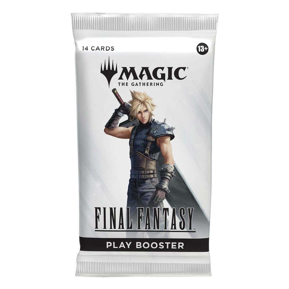 CAJA DE SOBRES MAGIC THE GATHERING FINAL FANTASY (INGLES) (30). ¡Toda la saga FINAL FANTASY está aquí! Muy pronto, los jugadores se sumergirán en los mundos de las dieciséis entregas principales de la querida serie de juegos de rol FINAL FANTASY. Los sobres de juego son ideales para jugar, especialmente en los eventos de los formatos de Limitado. Tanto si quieren hacer drafts con sus amigos como si tratan de conseguir cartas de Diversión en Sobres o si tan solo les apetece ampliar su colección, los sobres de juego están pensados para todos los gustos. Con una caja entera de sobres de juego se puede hacer un draft con un grupo de ocho personas y que aún queden algunos sobres para usar como premios.