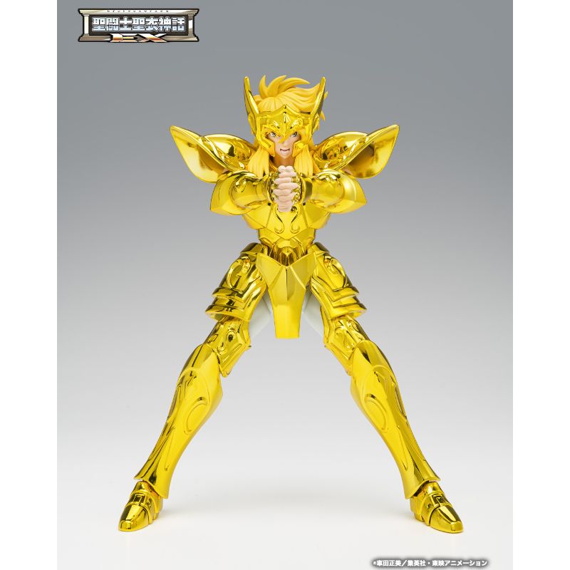 Figura de acción articulada de 16 cm del personaje AQUARIUS HYOGA INHERITOR OF GOD CLOTH SAINT SEIYA SAINT CLOTH MYTH EX de TAMASHII NATIONS.