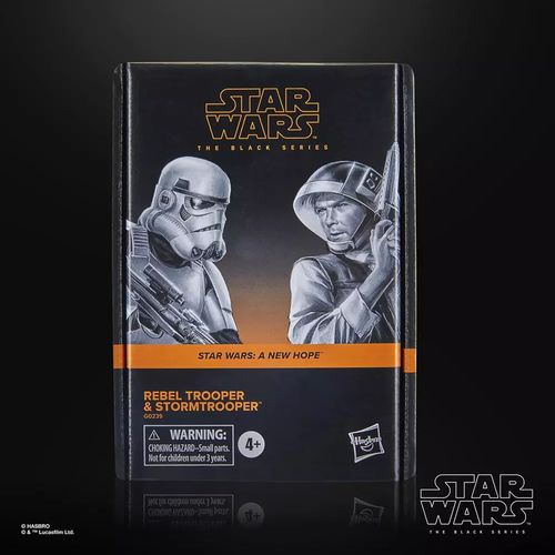 Pack de dos figuras articulables de acción de 16 cm de los personajes REBEL TROOPER & STORMTROOPER STAR WARS BLACK SERIES de HASBRO