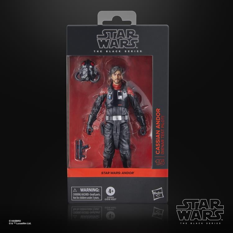 Figura de acción articulada de 16 cm del personaje CASSIAN ANDOR SIENAR TEST PILOT STAR WARS BLACK SERIES de Hasbro