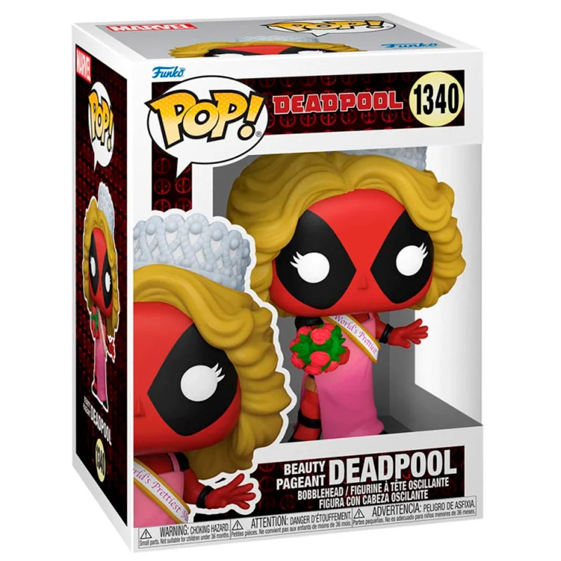 Figura de 9 cm MARVEL DEADPOOL BEAUTY PAGEANT 1340 de la colección funko pop!